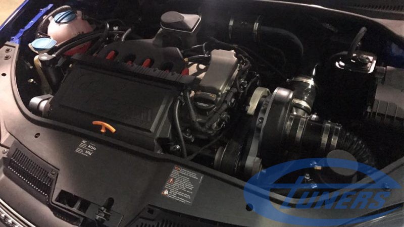 VW Golf 5 R32 3.2 - RUF supercharger kit + Etuners stage4 ECU remap - Engine bay