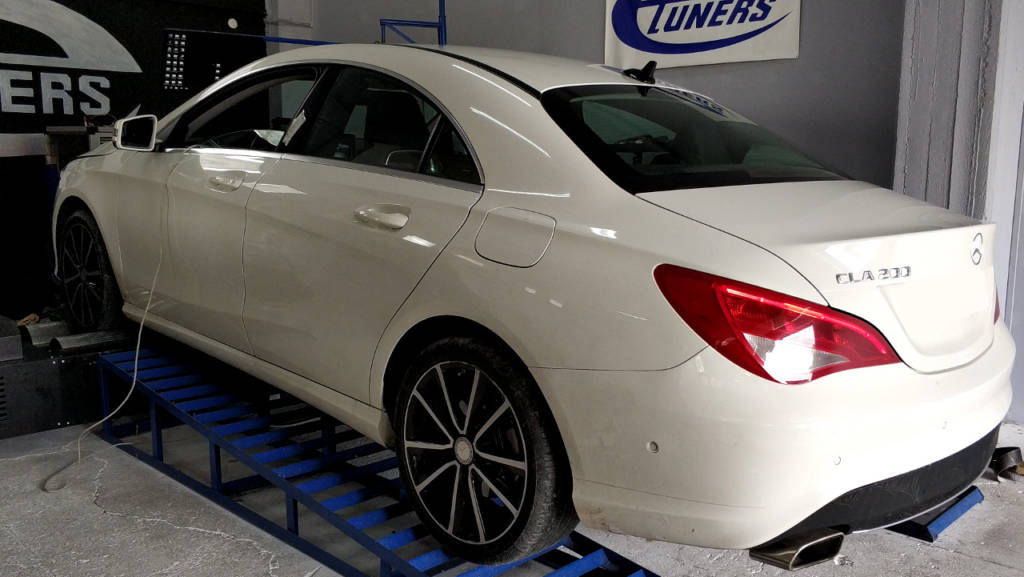 Mercedes CLA200 1.6T M270 - Etuners stage2 ECU remap tuning on dyno