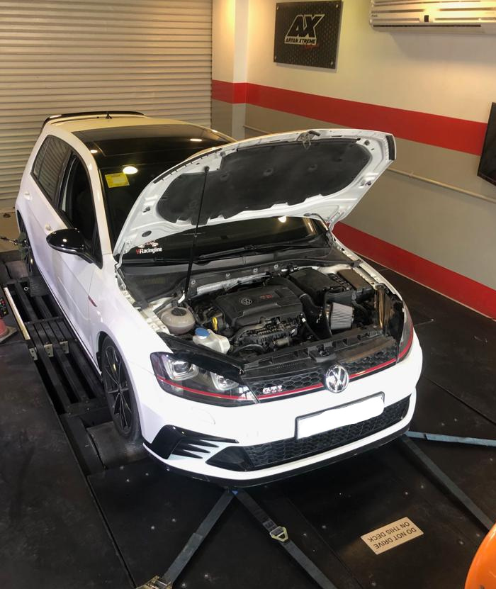 VW Golf 7 GTI Clubsport 2.0TSI - Etuners Stage2 ECU remap on dyno custom tuning